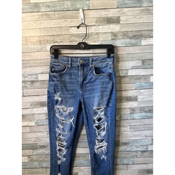 Women’s Maurice’s Mom Jeans Distressed Medium Wash Size 2 - Picture 2 of 16